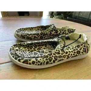 Corky's Kayak Leopard Slip On Women's Boat Shoe, size 8